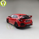 1/18 LCD Honda Civic Type-R Type R Diecast Metal Model Car Toys Boys Girls Gifts