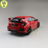1/18 LCD Honda Civic Type-R Type R Diecast Metal Model Car Toys Boys Girls Gifts