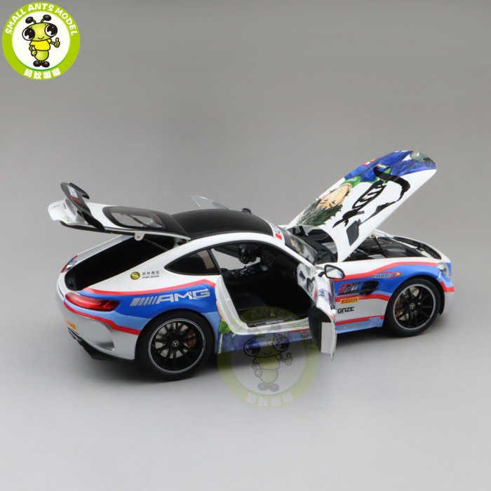 1/18 MERCEDES Benz AMG GT R Cartoon painting Almost Real Diecast Model Car Collection