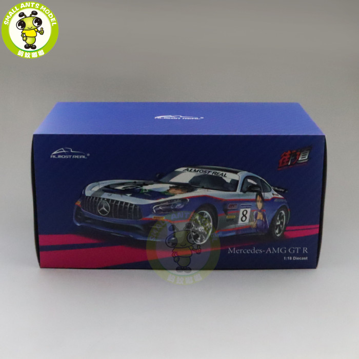 1/18 MERCEDES Benz AMG GT R Cartoon painting Almost Real Diecast Model Car Collection