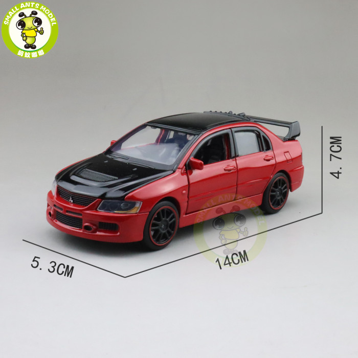 1/32 Mitsubishi Lancer EVO IX 9 with black Roof Diecast Model Car Toys Kids Gift