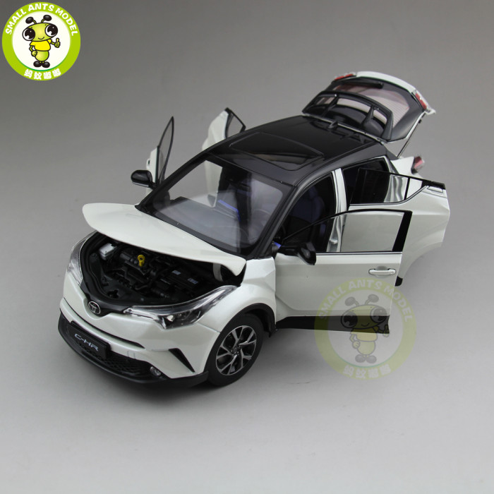1/18 Toyota CHR C-HR Diecast SUV Car Model TOYS KIDS Boy Girl Gift White with Black top 
