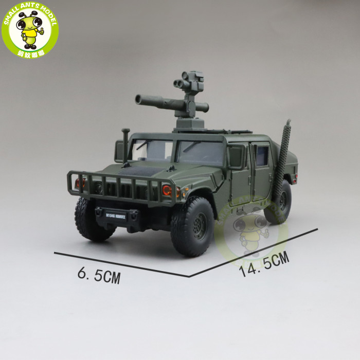1/32 Jackiekim Hummer H1 US Military Army SUV Model Car Toys Kids Gifts