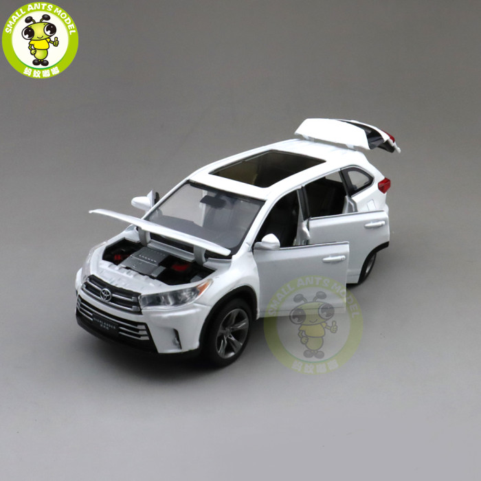 1/32 JACKIEKIM Toyota Highlander 2018 Diecast Metal Model CAR Toys for kids children Sound Lighting Pull Back gifts