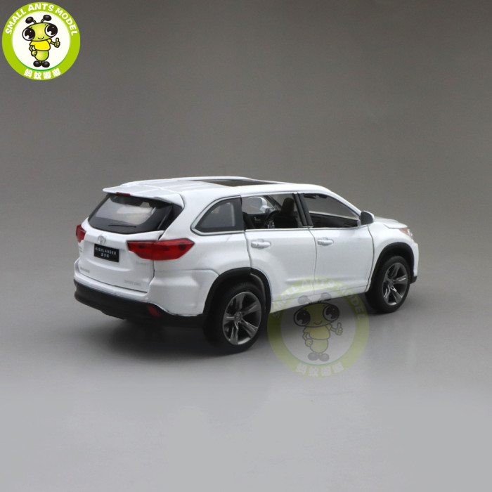 1/32 JACKIEKIM Toyota Highlander 2018 Diecast Metal Model CAR Toys for kids children Sound Lighting Pull Back gifts