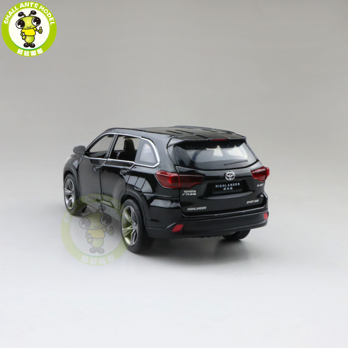 1/32 JACKIEKIM Toyota Highlander 2018 Diecast Metal Model CAR Toys for kids children Sound Lighting Pull Back gifts