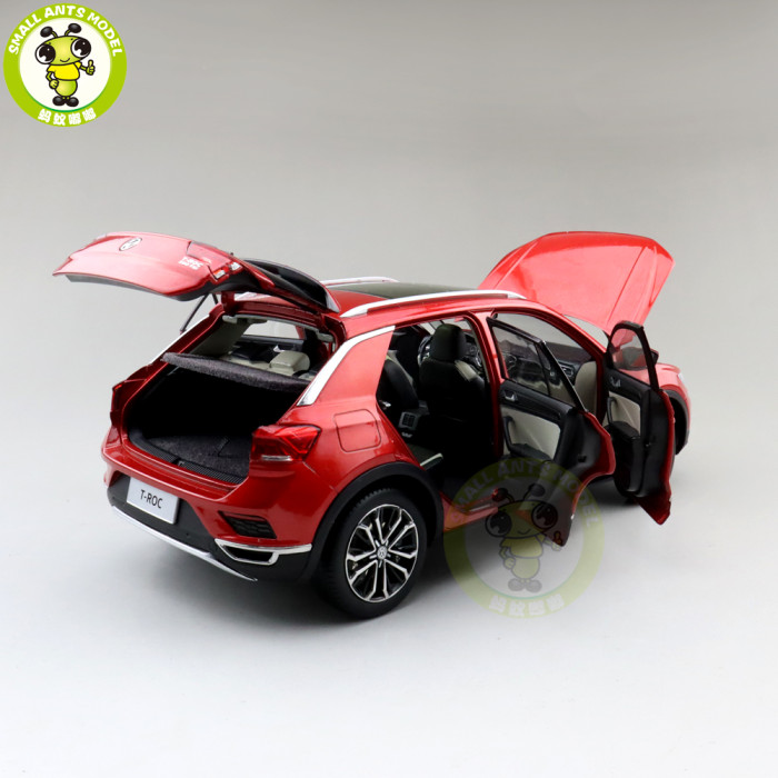 1/18 VW Volkswagen FAW T-ROC T ROC Diecast Car Model Toys KIDS Boy Girl Birthday Gift Collection Hobby Red