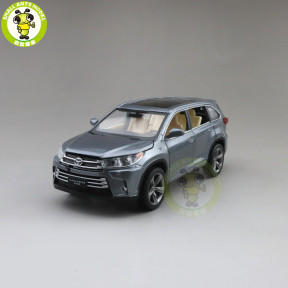 1/32 JACKIEKIM Toyota Highlander 2018 Diecast Metal Model CAR Toys for kids children Sound Lighting Pull Back gifts