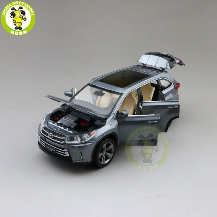 1/32 JACKIEKIM Toyota Highlander 2018 Diecast Metal Model CAR Toys for kids children Sound Lighting Pull Back gifts