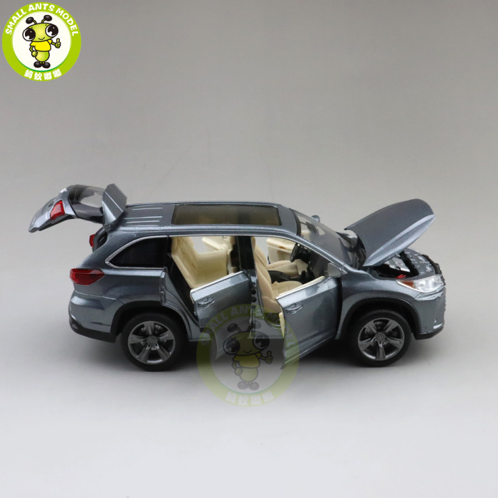 1/32 JACKIEKIM Toyota Highlander 2018 Diecast Metal Model CAR Toys for kids children Sound Lighting Pull Back gifts