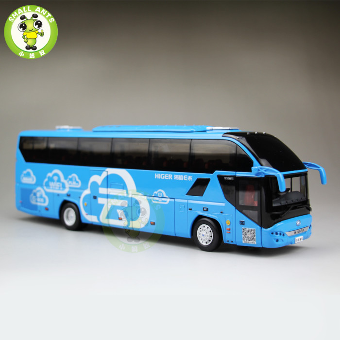 1/43 Gold Dragon Higer KLQ6125 Low-Carbon Bus Diecast Model Car Toys Kids Gifts