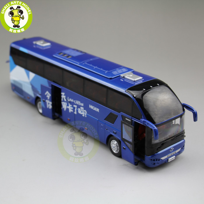 1/43 Gold Dragon Higer KLQ6125 Low-Carbon Bus Diecast Model Car Toys Kids Gifts