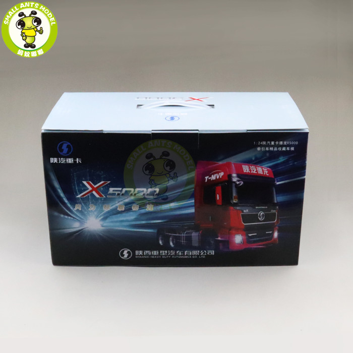 1/24 SHACMAN X5000 Tractor Trailer Truck Diecast Model Car Boys Man Gifts Red