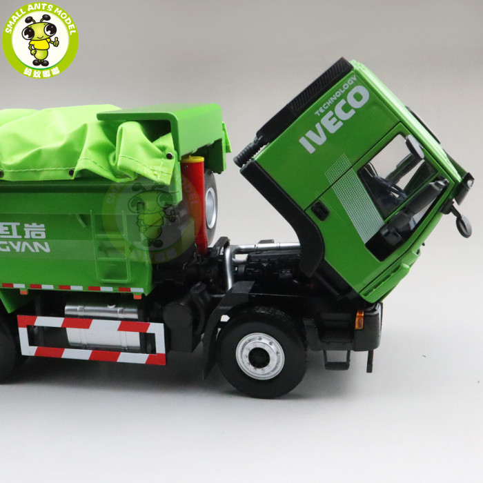1/24 SAIC HONGYAN IVECO Muck Transport Vehicle Truck Diecast Model Car Green