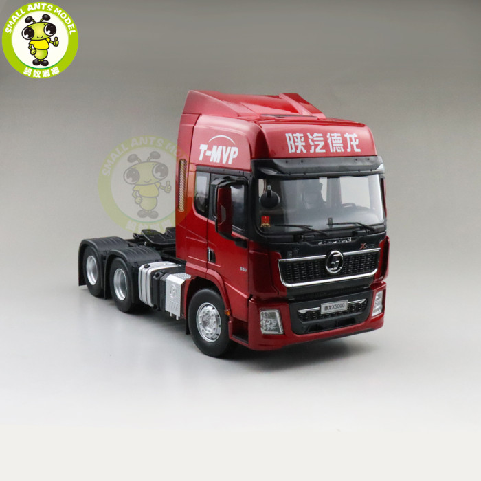 1/24 SHACMAN X5000 Tractor Trailer Truck Diecast Model Car Boys Man Gifts Red