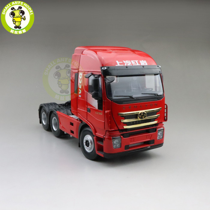 1/24 SAIC HONGYAN GENLVON C500 560 Tractor Trailer Truck Diecast Model Car Boys Man Gifts