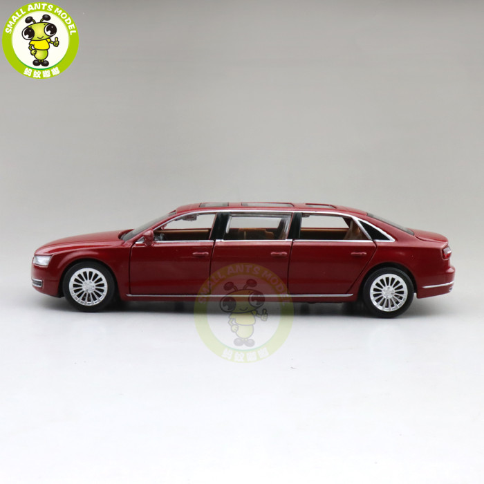 1/32 AUDI A8L Extended Light Sound Pull Back Diecast Model Toys Car Kids Gifts