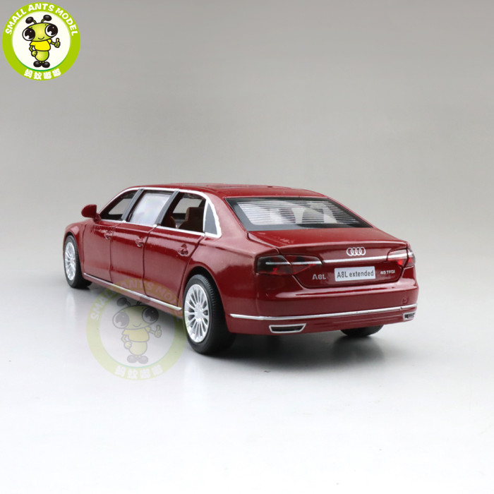 1/32 AUDI A8L Extended Light Sound Pull Back Diecast Model Toys Car Kids Gifts