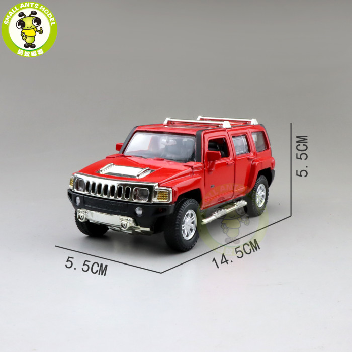 1/32 CAIPO Hummer H3 2007 Diecast Model Toys Car For Kids Pull Back Sound Gifts