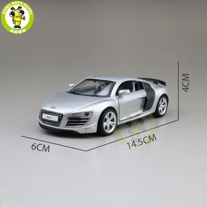 1/32 AUDI R8 GT Light Sound Pull Back Diecast Model Toys Car Boys Kids Gifts