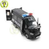 1/24 Iveco Commercial Police swat vehicle bus Diecast Model car toys gifts