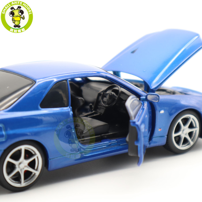 1/32 Nissan GT-R GT R R34 JKM Diecast Model Racing Car Toys Boys Kids Gifts