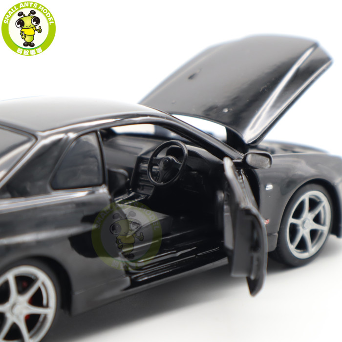 1/32 Nissan GT-R GT R R34 JKM Diecast Model Racing Car Toys Boys Kids Gifts