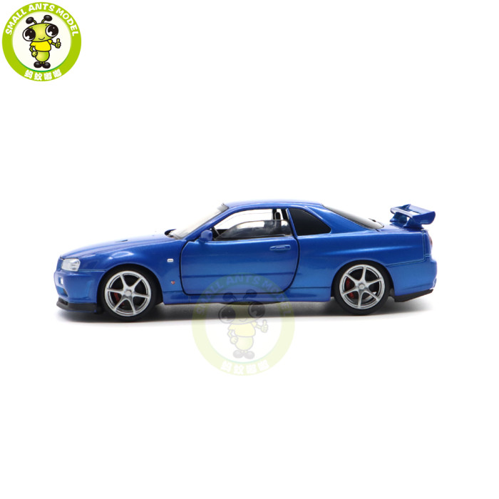 1/32 Nissan GT-R GT R R34 JKM Diecast Model Racing Car Toys Boys Kids Gifts