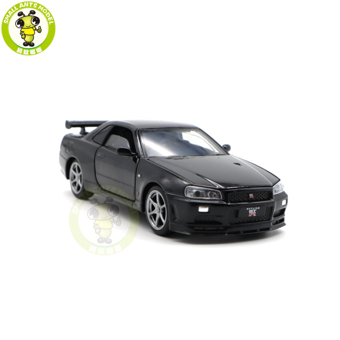 1/32 Nissan GT-R GT R R34 JKM Diecast Model Racing Car Toys Boys Kids Gifts