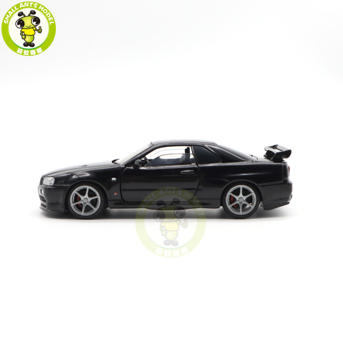 1/32 Nissan GT-R GT R R34 JKM Diecast Model Racing Car Toys Boys Kids Gifts