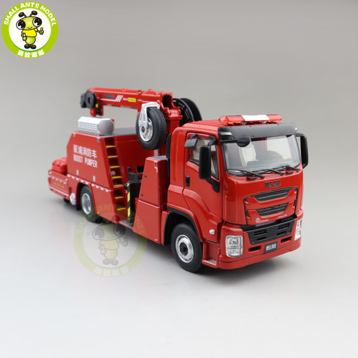 1/43 JIEDA ISUZU Fully Automatic Boost Pumper Fire Truck Diecast Model Toys Car Truck Gifts