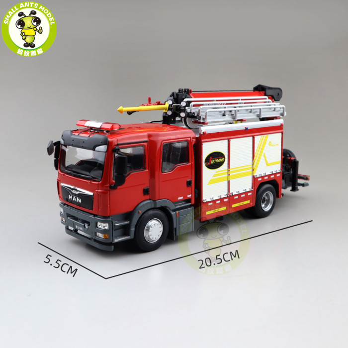 1/43 JIEDA MAN EMERGENCY Fire Rescue Major Fire Truck Diecast Model Toys Car Truck Gifts