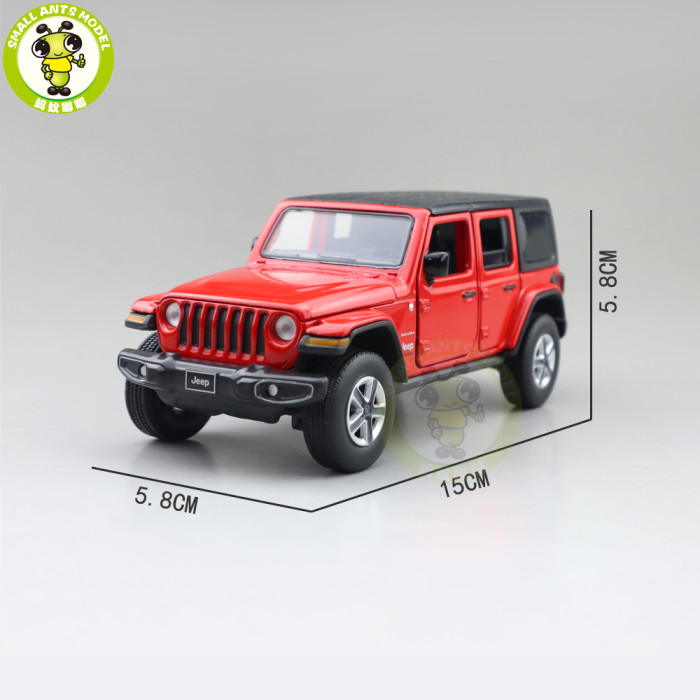 1/32 Jeep Wrangler 4 Doors JKM Jackiekim Diecast Model Car Toys Kids Gifts