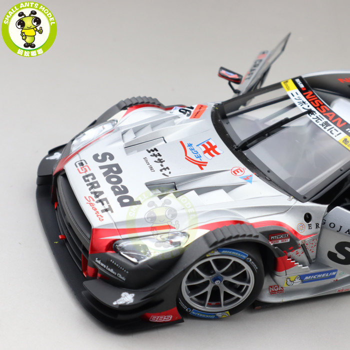1/18 EBBRO 81046 Nissan GTR GT-R Super GT GT500 2016 Rd.1 Okayama S Road CRAFTSPORTS No.46 Diecast Model Car Toys Boys Girls Gifts