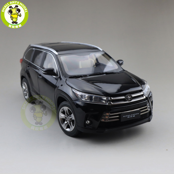 1/18 Toyota Highlander 2018 Diecast SUV Car Model Toys Kids Boy Girl Gifts White