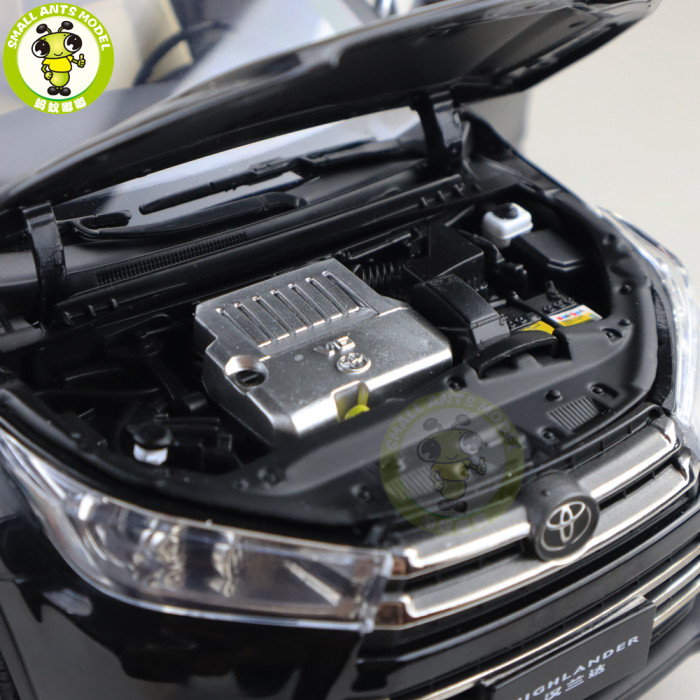 1/18 Toyota Highlander 2018 Diecast SUV Car Model Toys Kids Boy Girl Gifts White