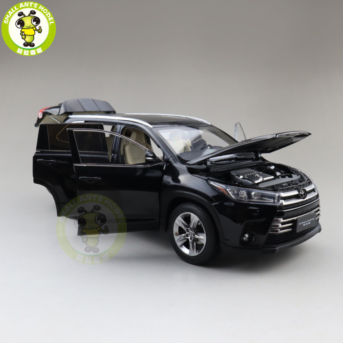 1/18 Toyota Highlander 2018 Diecast SUV Car Model Toys Kids Boy Girl Gifts White