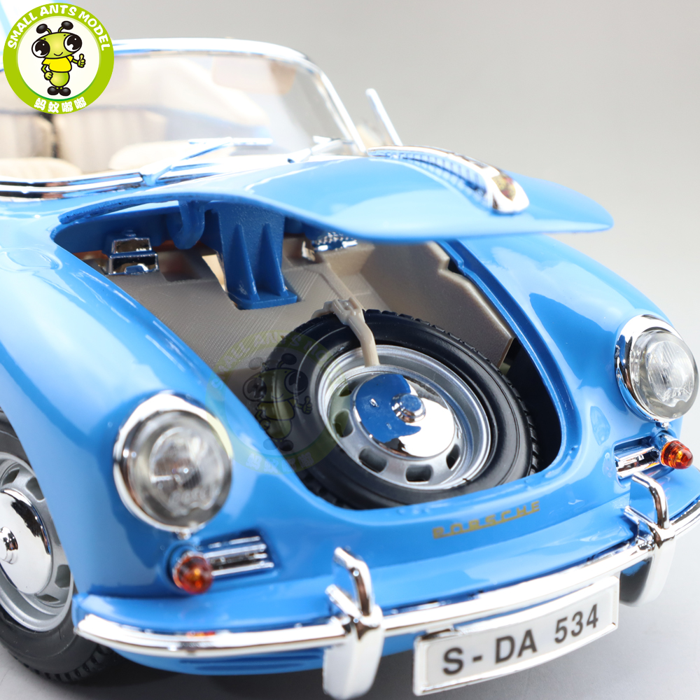 1/18 1961 Porsche 356B Cabriolet Bburago 12025 Diecast Model Toys