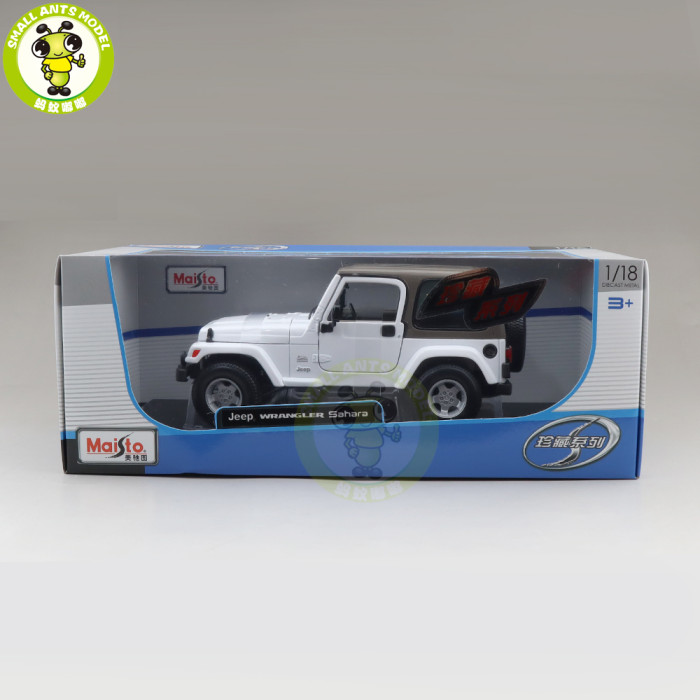 1/18 Jeep Wrangler Sahara Maisto 31662 Diecast Model Car Toys Boys Girls Gifts