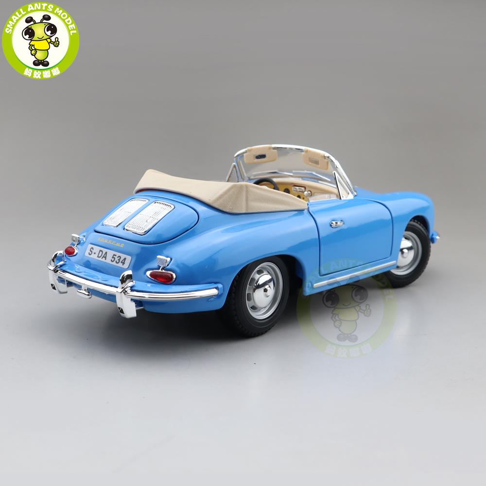 1/18 1961 Porsche 356B Cabriolet Bburago 12025 Diecast Model Toys