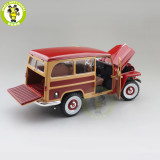 1/18 1955 WILLYS JEEP STATION WAGON Road Signature Diecast Model Toys Car Boys Girls Gifts