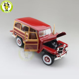 1/18 1955 WILLYS JEEP STATION WAGON Road Signature Diecast Model Toys Car Boys Girls Gifts