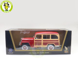1/18 1955 WILLYS JEEP STATION WAGON Road Signature Diecast Model Toys Car Boys Girls Gifts