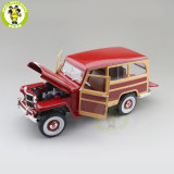 1/18 1955 WILLYS JEEP STATION WAGON Road Signature Diecast Model Toys Car Boys Girls Gifts