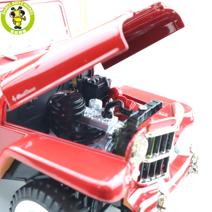 1/18 1955 WILLYS JEEP STATION WAGON Road Signature Diecast Model Toys Car Boys Girls Gifts