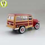 1/18 1955 WILLYS JEEP STATION WAGON Road Signature Diecast Model Toys Car Boys Girls Gifts