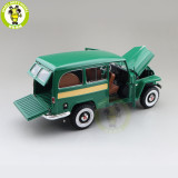 1/18 1955 WILLYS JEEP STATION WAGON Road Signature Diecast Model Toys Car Boys Girls Gifts