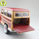 1/18 1955 WILLYS JEEP STATION WAGON Road Signature Diecast Model Toys Car Boys Girls Gifts