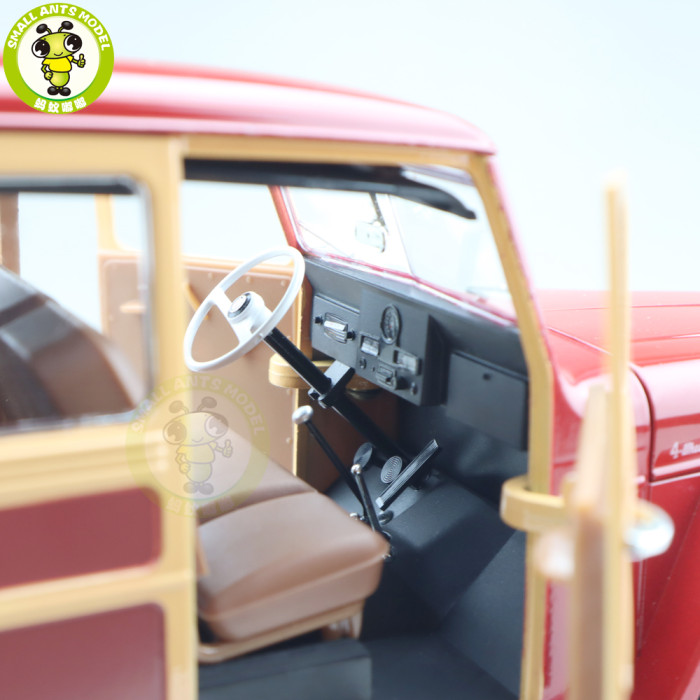 1/18 1955 WILLYS JEEP STATION WAGON Road Signature Diecast Model Toys Car Boys Girls Gifts