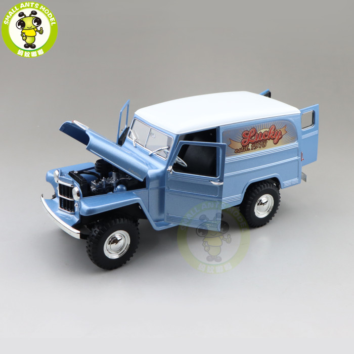1/18 1955 WILLYS JEEP STATION WAGON Road Signature Diecast Model Toys Car Boys Girls Gifts